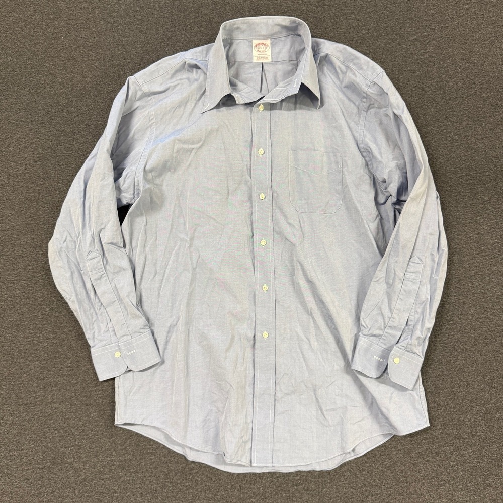 Modern Brooks Brothers Madison Button Down Mens 16.5 33 Blue Good Supima Cotton